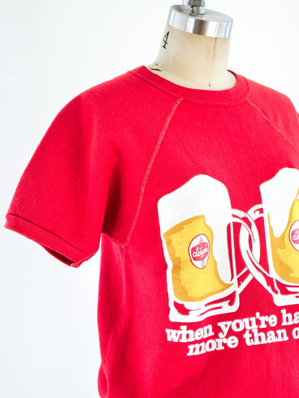 Schaefer Beer Mug Graphic Sweatshirt T-shirt arcadeshops.com