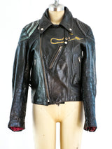 Painted Leather Motorcycle Jacket Jacket arcadeshops.com