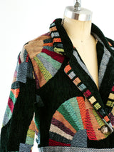 Multicolor Tapestry Cropped Jacket Jacket arcadeshops.com