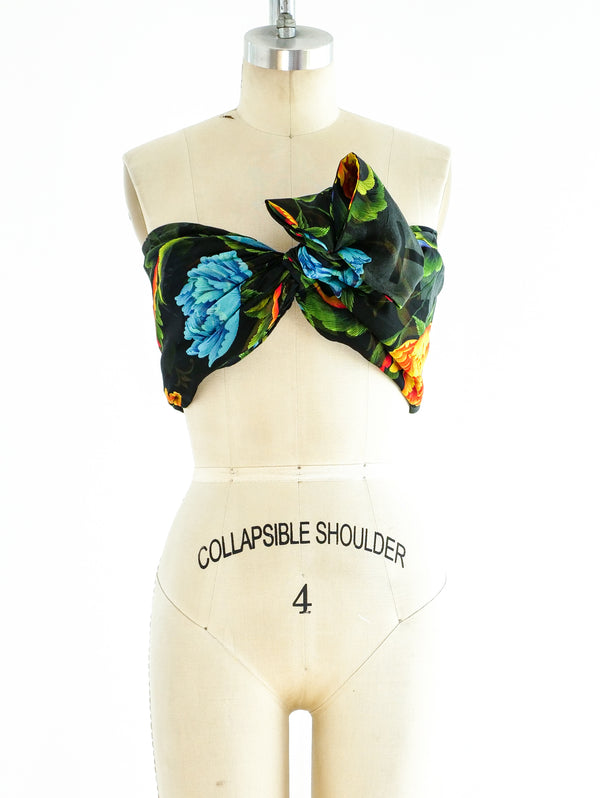 Yohji Yamamoto Floral Bustier Top arcadeshops.com
