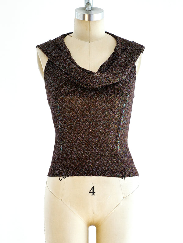 Missoni Lurex Hooded Halter Top arcadeshops.com