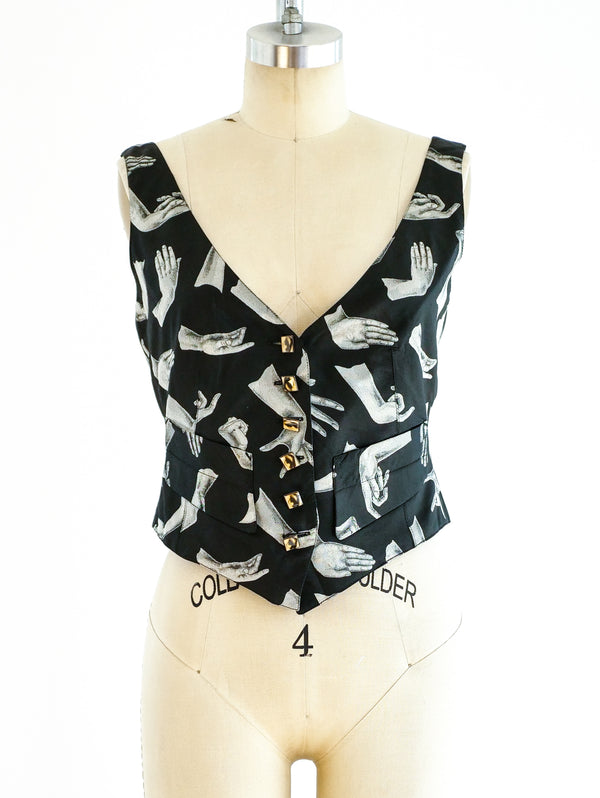 Jean Paul Gaultier Hand Motif Vest Top arcadeshops.com