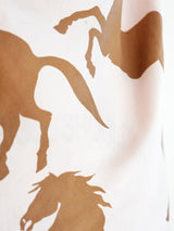 Horse Print Silk Blouse Top arcadeshops.com