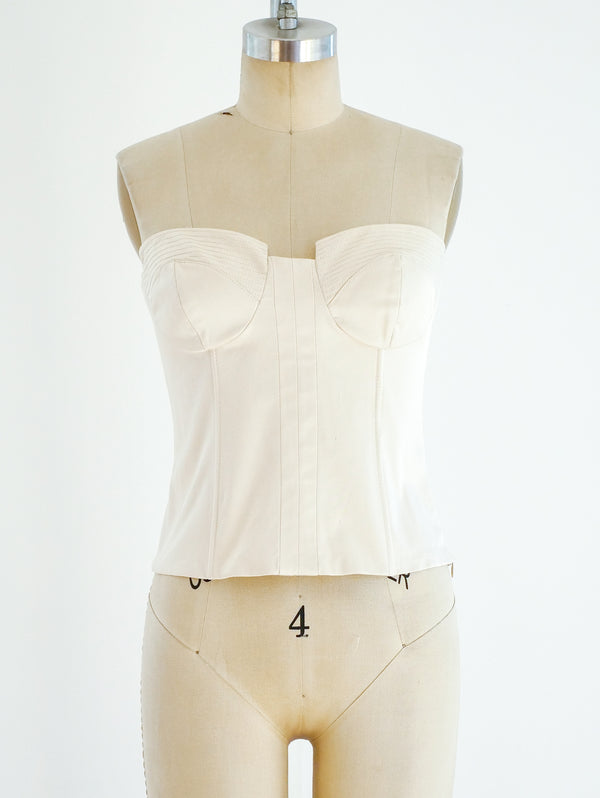 Krizia polished cotton bustier Top arcadeshops.com