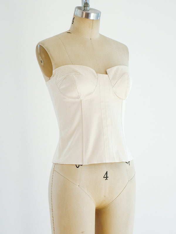 Krizia polished cotton bustier Top arcadeshops.com