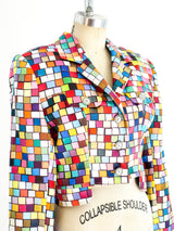 Todd Oldham Rainbow Tile Print Jacket Jacket arcadeshops.com
