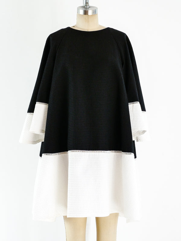 Black and White Pique Trapeze Dress Dress arcadeshops.com