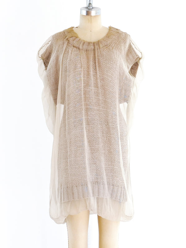 Dolce and Gabbana Net Overlay Bubble Dress Dress arcadeshops.com