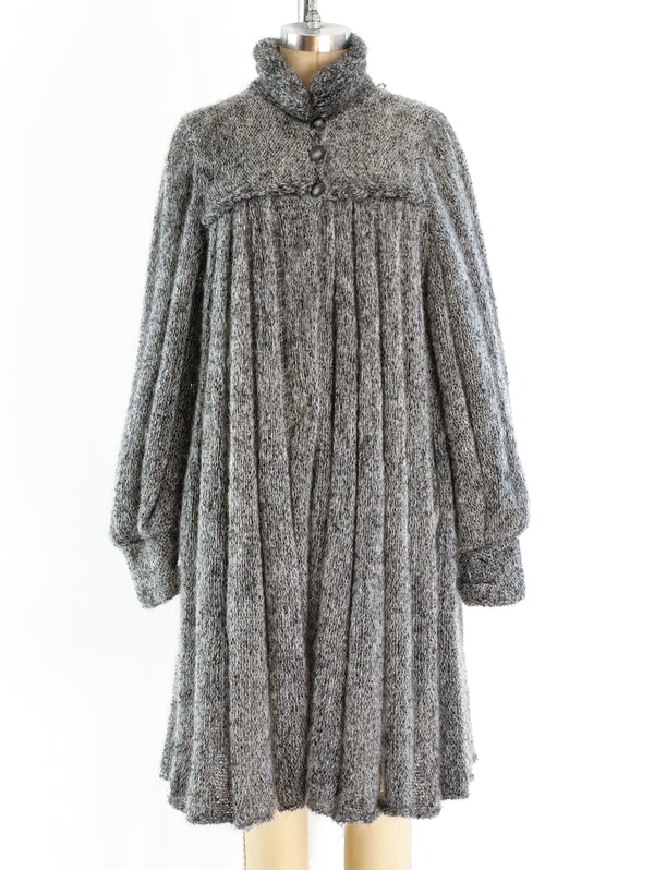 Grey Hand Knit Coat Jacket arcadeshops.com