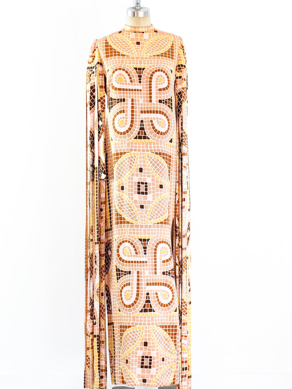 Geoffrey Beene Fringed Mosaic Column Dress Dress arcadeshops.com