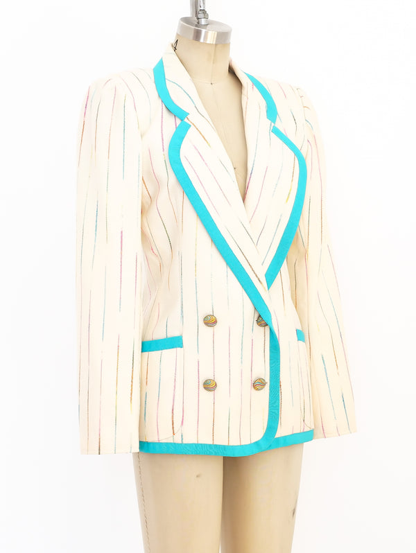 Ungaro Pastel Pinstripe Jacket Jacket arcadeshops.com