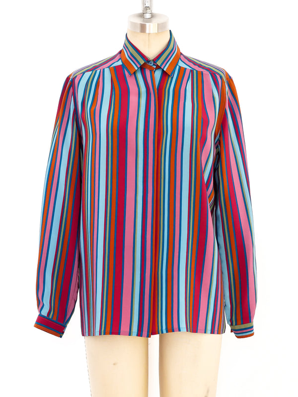 Gucci Striped Blouse Top arcadeshops.com