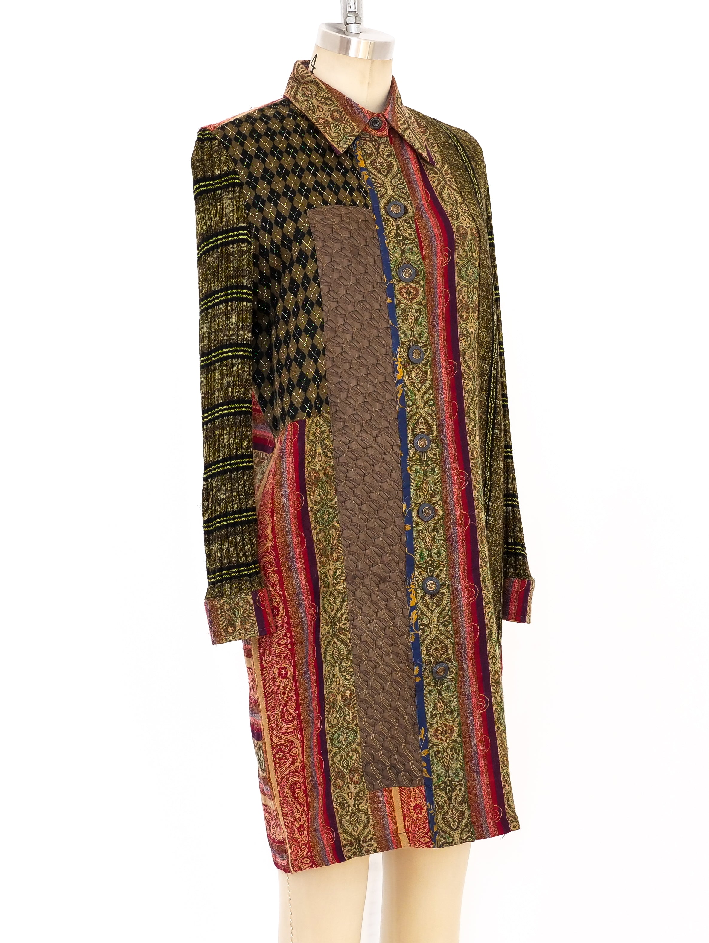 Koos van den Akker Patchwork Shirt Dress