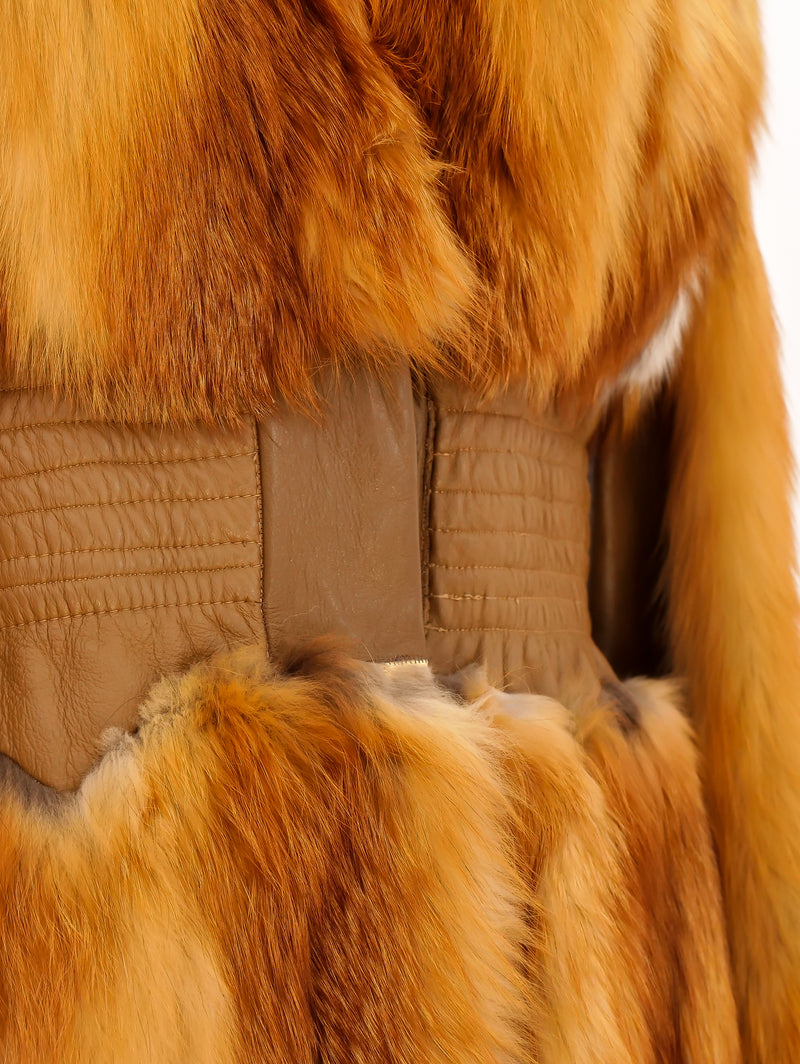 Pierre Cardin Red Fox Fur Coat Jacket arcadeshops.com