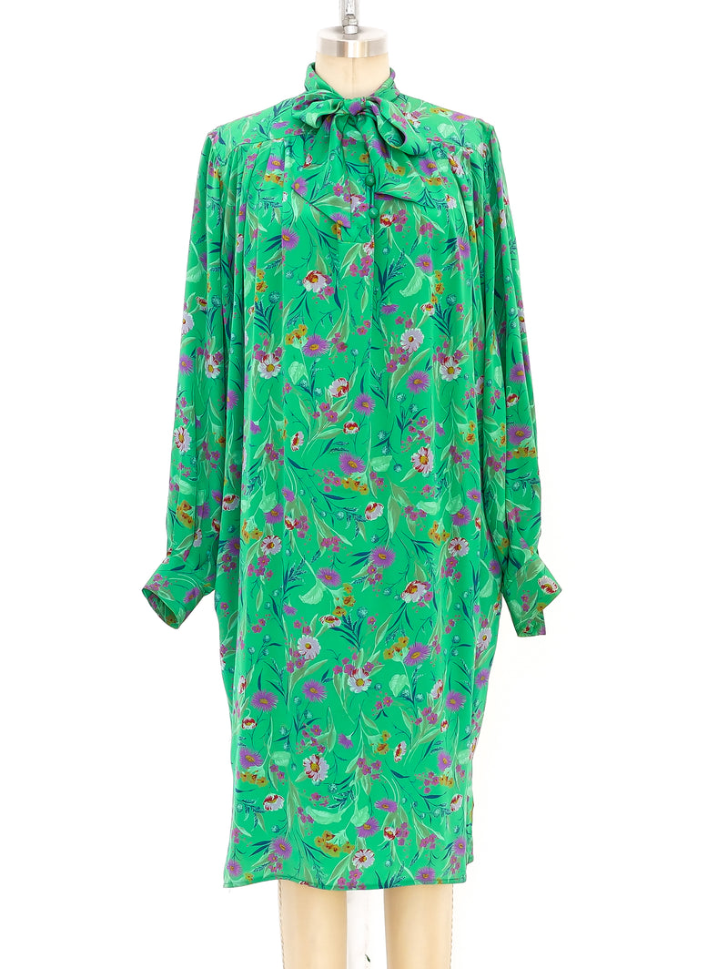 Ungaro Floral Silk Dress Dress arcadeshops.com