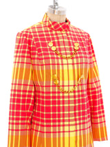 Bill Blass Citrus Plaid Coat Dress Dress arcadeshops.com