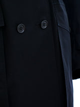 Yves Saint Laurent Black Trench Coat Jacket arcadeshops.com
