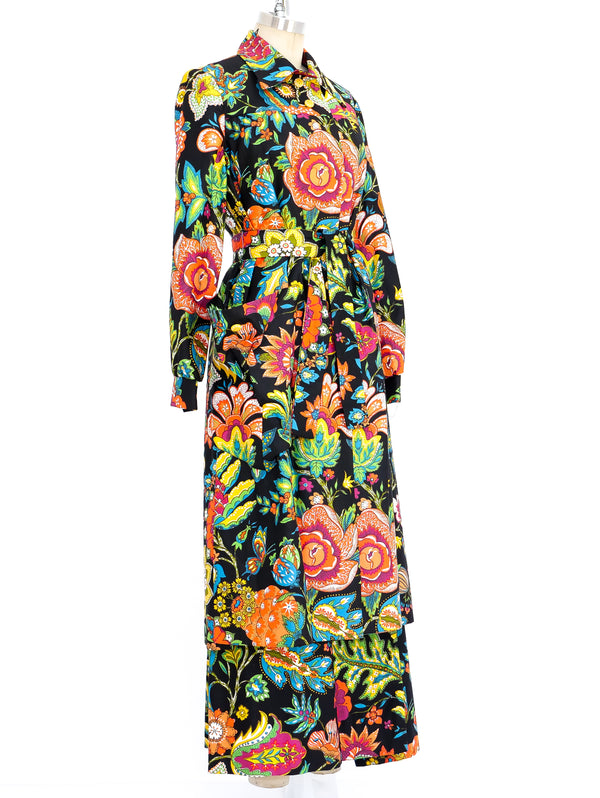 Donald Brooks Polished Cotton Floral Ensemble Suit arcadeshops.com