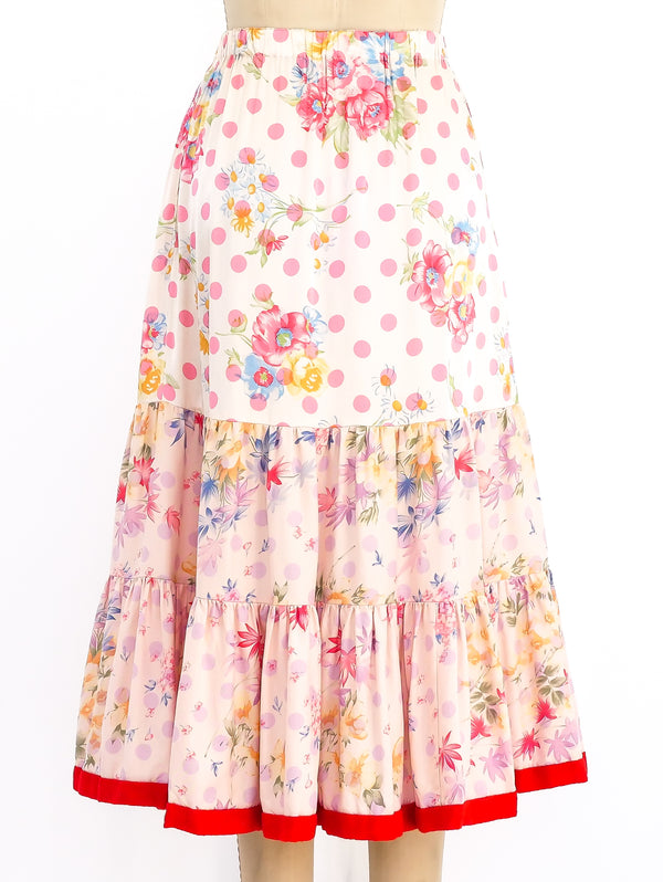 Comme des Garcons Polka Dot Tiered Skirt Bottom arcadeshops.com