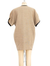 Celine Lace Up Linen Dress Dress arcadeshops.com