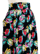 Ungaro Floral Midi Skirt Bottom arcadeshops.com