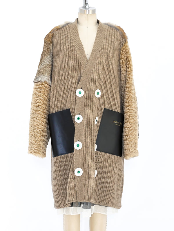 Undercover Fur Trimmed Cardigan Style Coat Jacket arcadeshops.com