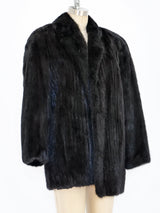 Black Corduroy Mink Coat Jacket arcadeshops.com