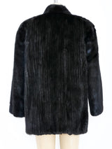 Black Corduroy Mink Coat Jacket arcadeshops.com