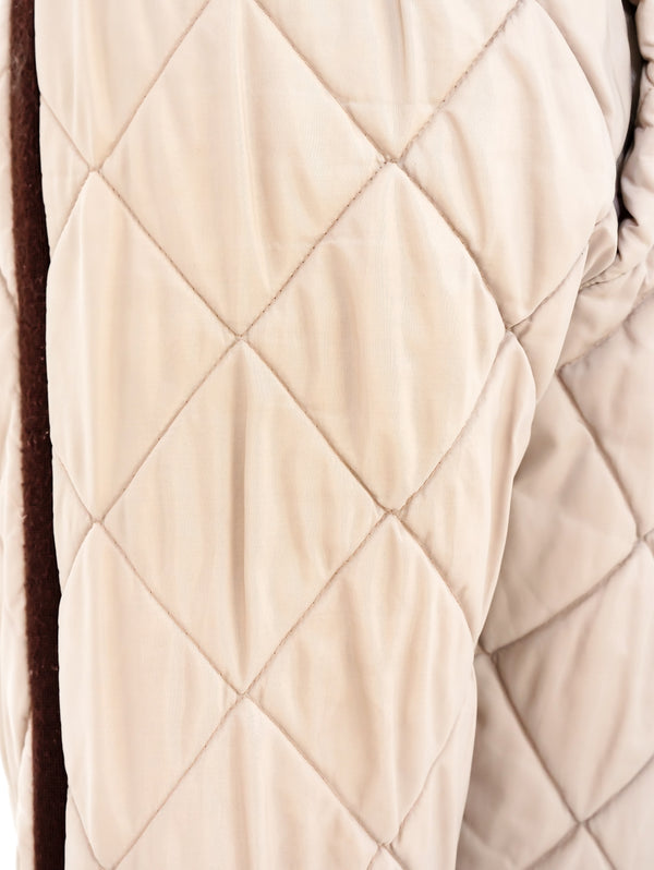 Quilted Beige Liner Pants Bottom arcadeshops.com