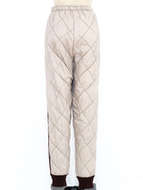 Quilted Beige Liner Pants Bottom arcadeshops.com