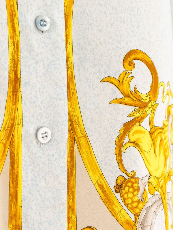 Escada Baroque Print Silk Blouse Top arcadeshops.com