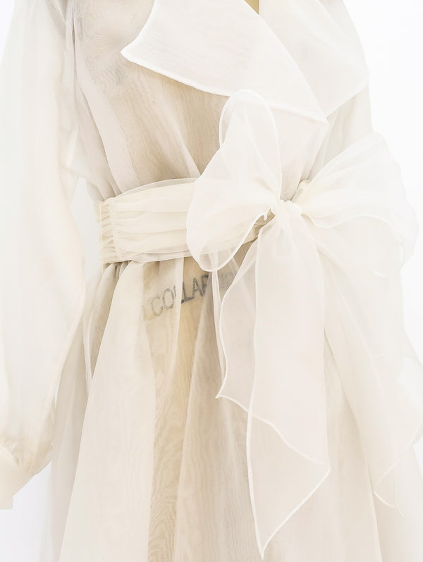 White Organza Coat Dress Jacket arcadeshops.com