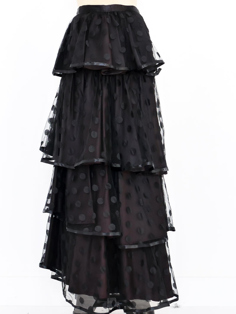 Tiered Polka Dot Tulle Skirt Bottom arcadeshops.com