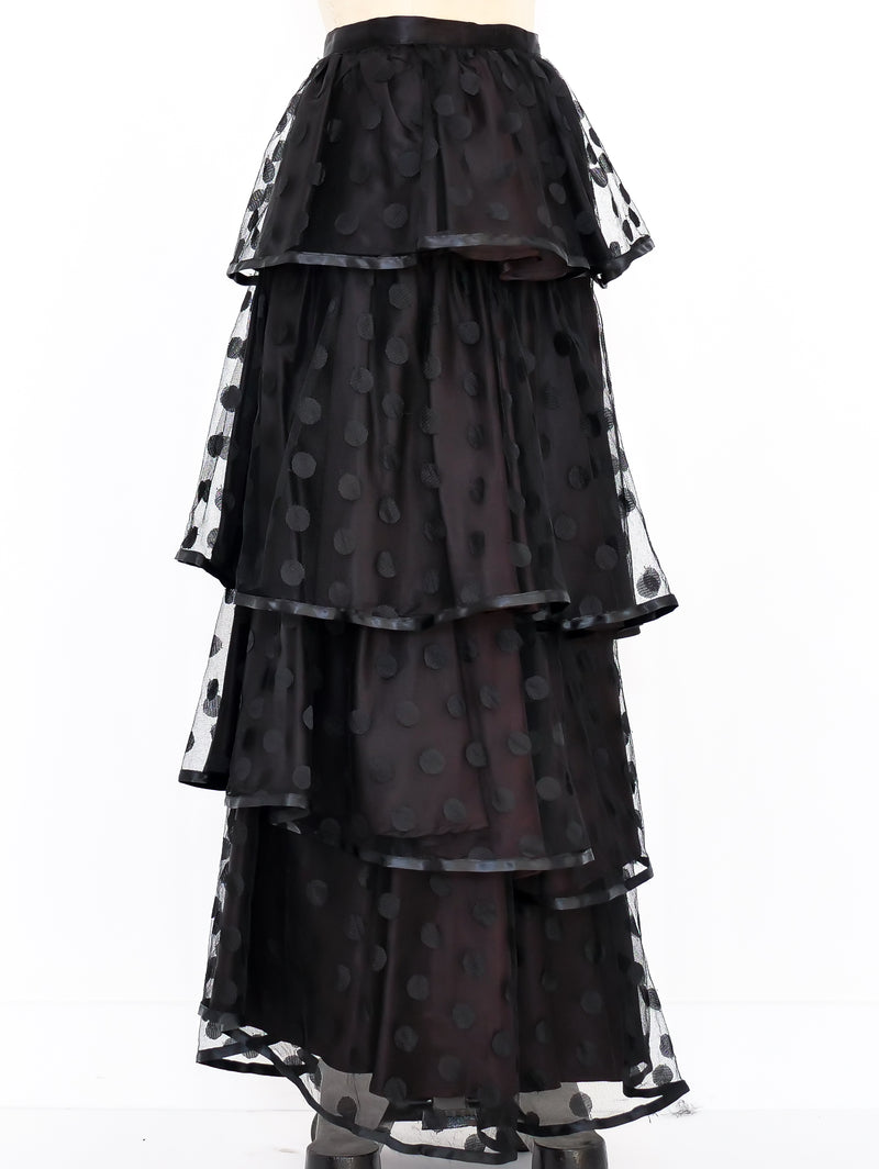Tiered Polka Dot Tulle Skirt Bottom arcadeshops.com