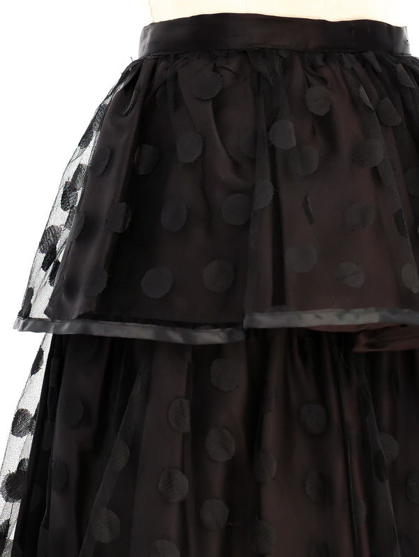Tiered Polka Dot Tulle Skirt Bottom arcadeshops.com