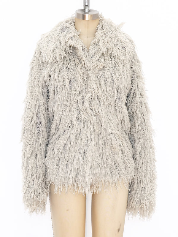 Grey Shag Yarn Jacket Jacket arcadeshops.com