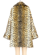 Faux Cheetah Fur Swing Coat Jacket arcadeshops.com