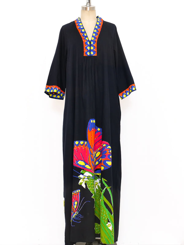 Butterfly Print Maxi Dress Dress arcadeshops.com