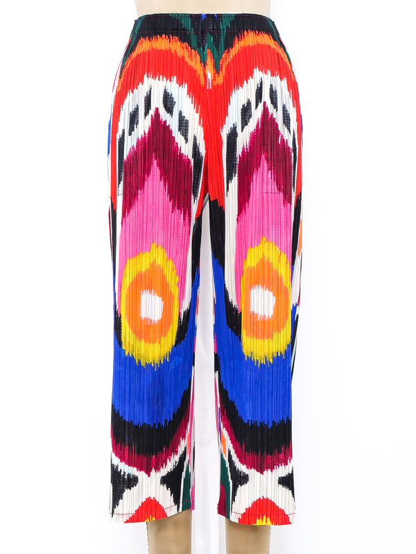 Issey Miyake Pleats Please Neon Print Capri Pant Bottom arcadeshops.com