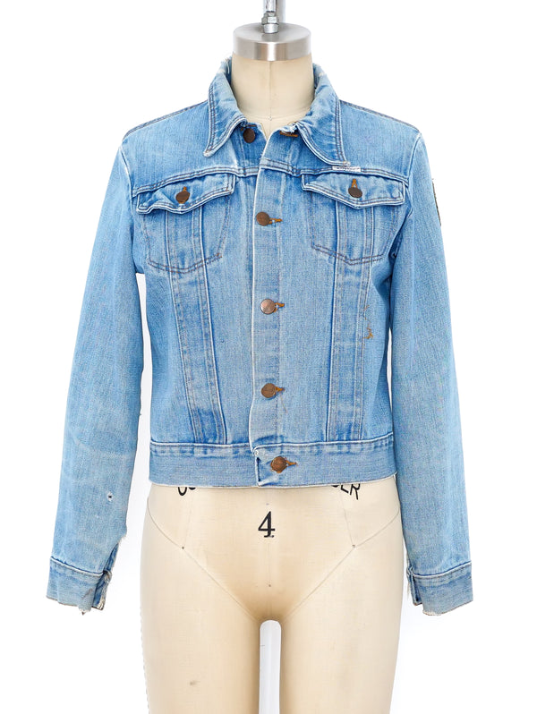 Patched Wrangler Denim Jacket Jacket arcadeshops.com