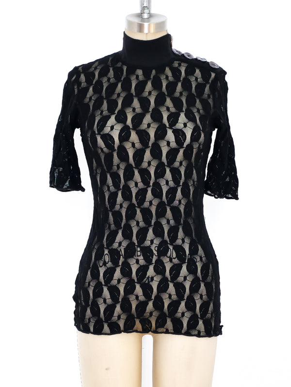 Jean Paul Gaultier Lace Mesh Top Top arcadeshops.com