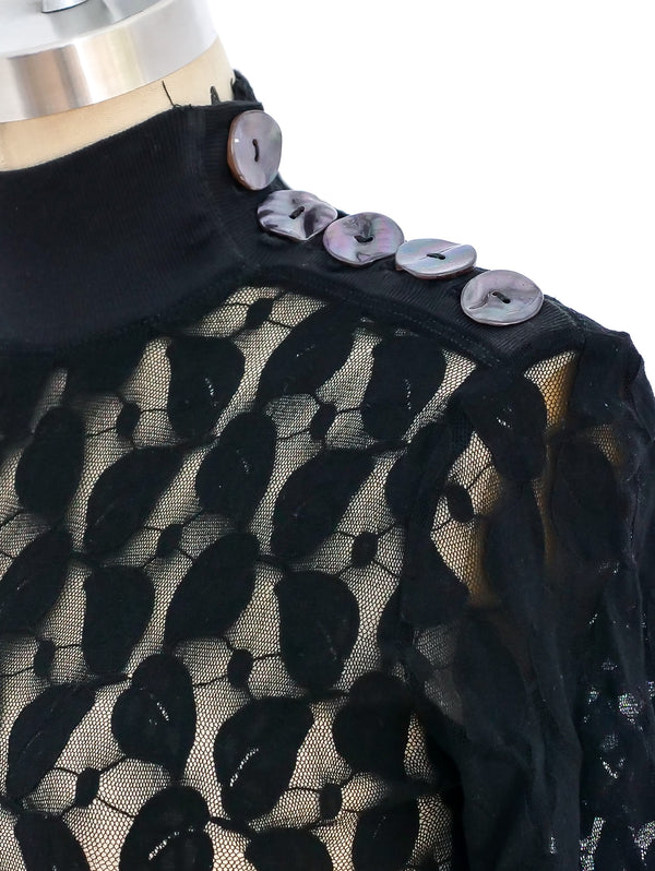 Jean Paul Gaultier Lace Mesh Top Top arcadeshops.com