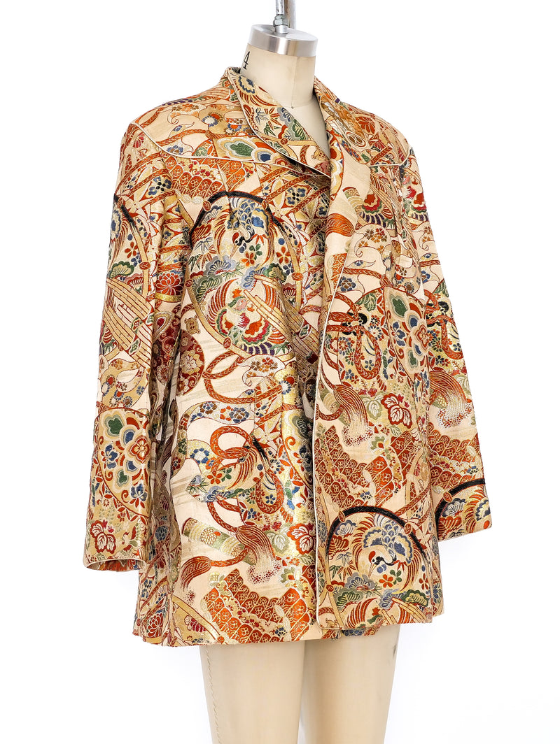 Metallic Silk Brocade Chinese Jacket Jacket arcadeshops.com