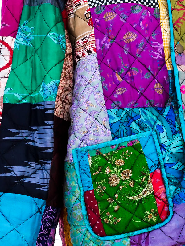 Patchwork Quilted Jacket Jacket arcadeshops.com