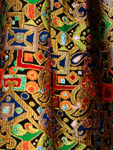 Metallic Brocade Maxi Skirt Bottom arcadeshops.com