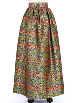 Metallic Brocade Maxi Skirt Bottom arcadeshops.com
