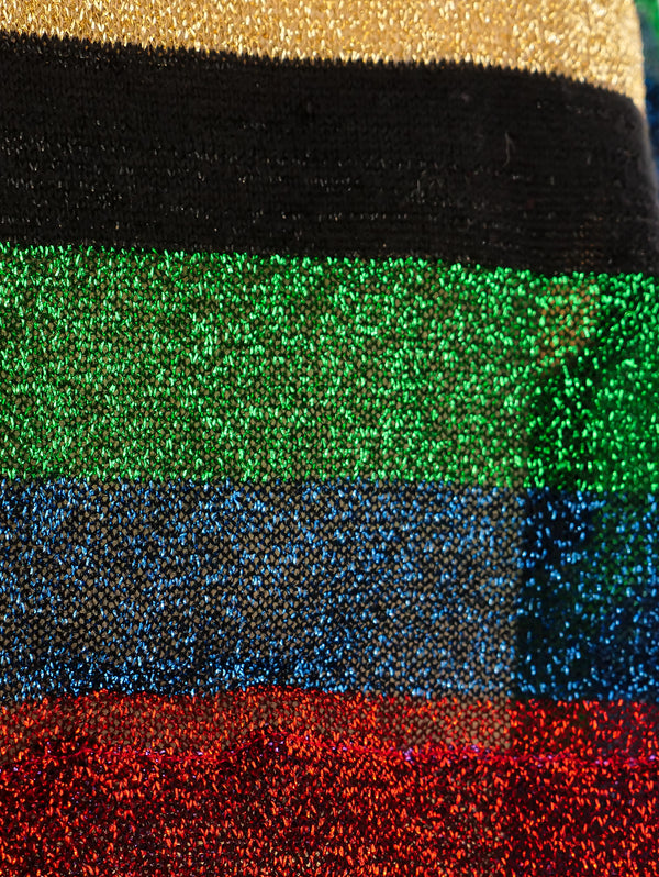 Rainbow Lurex Crop Top Top arcadeshops.com