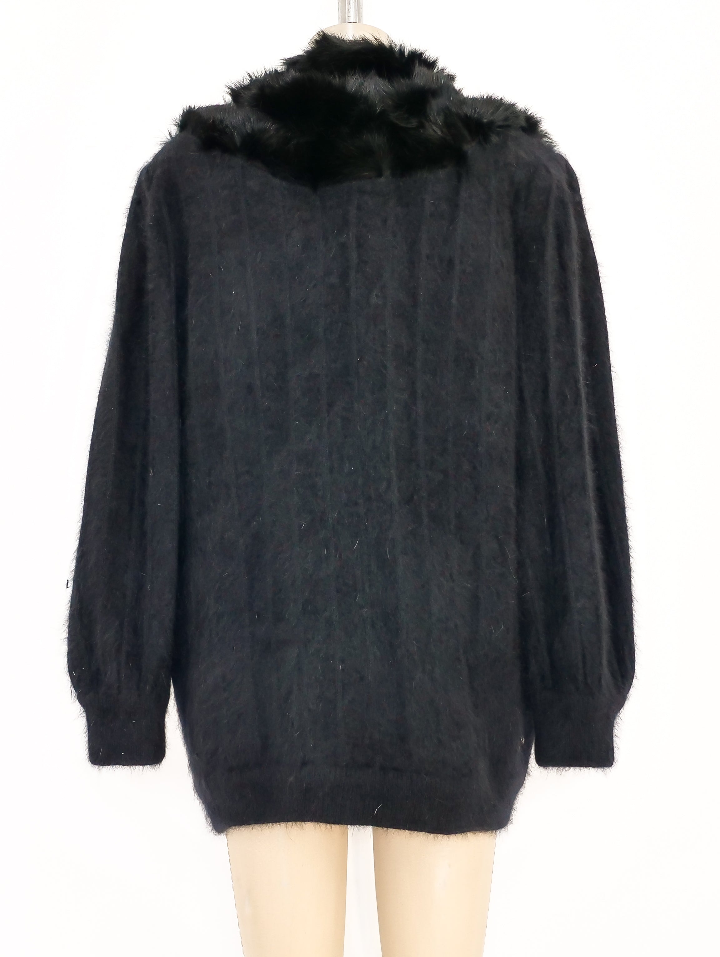 Rabbit fur store sweater