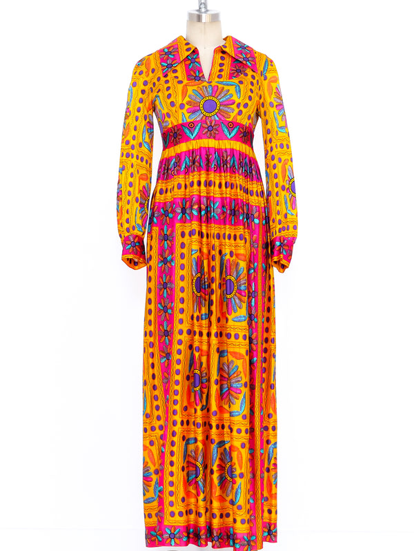 Multicolor Feather Print Jersey Dress Dress arcadeshops.com