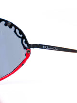 Christian Dior Red Framed Shield Sunglasses Accessory arcadeshops.com
